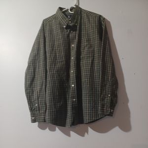 Ivy Crew Mens Large Button Down Olive Green And Navy Shirt Pre Owned